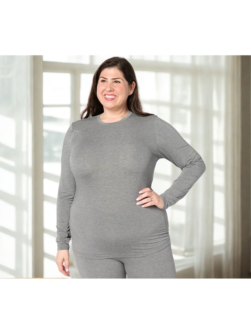 Cuddl Duds Layers Softwear with Stretch Long Sleeve Crew Size 1X